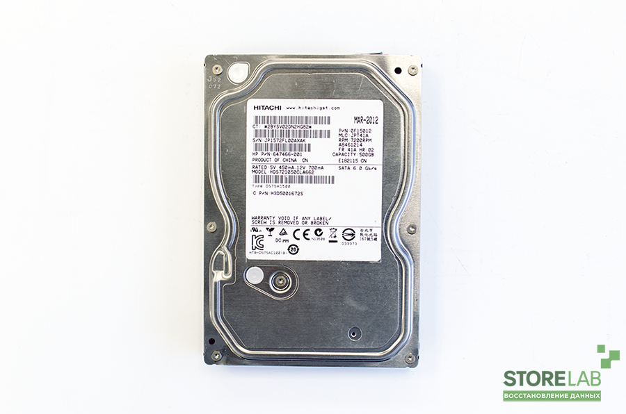 Восстановление жесткого диска Hitachi HDS721050CLA662