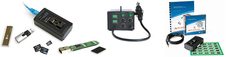 оборудование для восстановления данных MicroSD карт Flash Reader и PC-3000