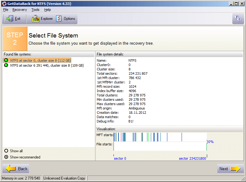 восстанавливаем информацию и файлы в GetDataBack NTFS